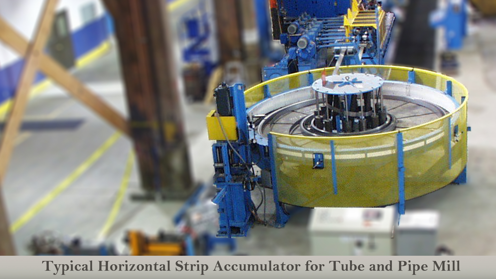 Typical horizontal strip Accumulator for tube and pipe mill